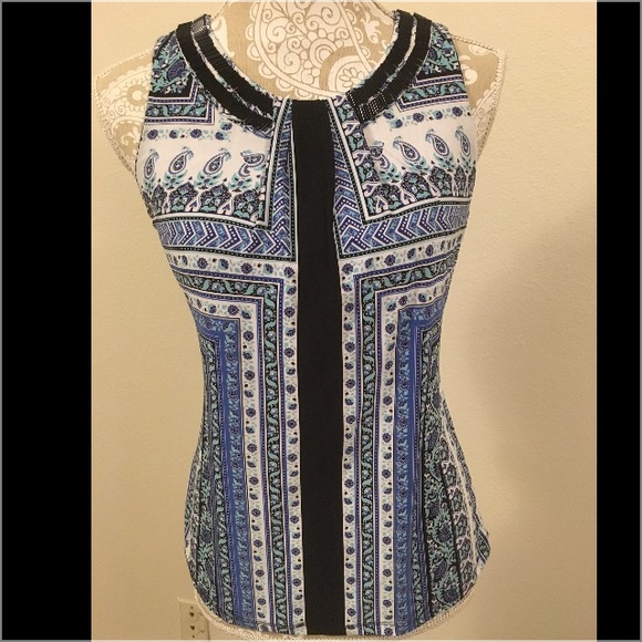 I.N.C International Concepts blue& teal blouse
