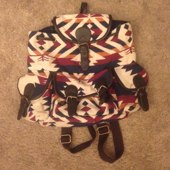 Backpack with Aztec design