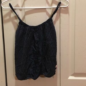 Navy Hollister lace tank
