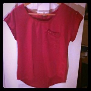 Charlotte Russe Red Studded Top