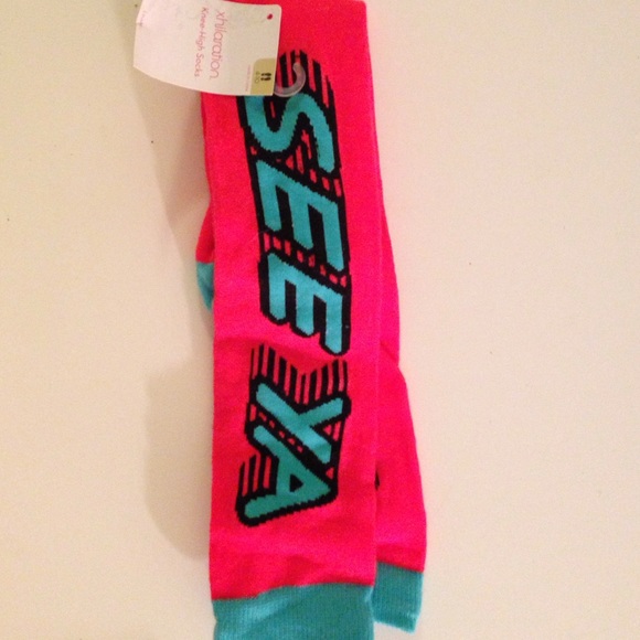 "SEE YA!" Knee high socks