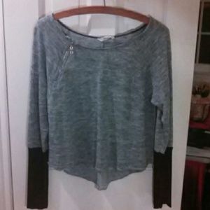 Gray Crop Top Sweater