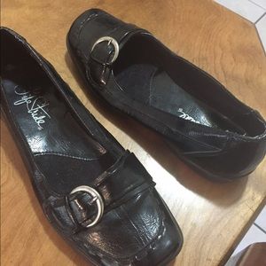 Black loafers