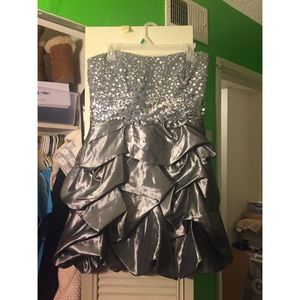 Sequence silver and grey homecoming dress