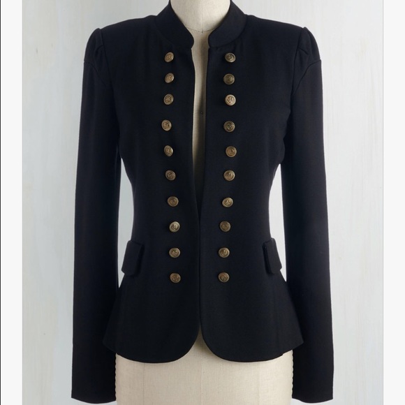 ModCloth Jackets & Blazers - Black Military Inspired Blazer
