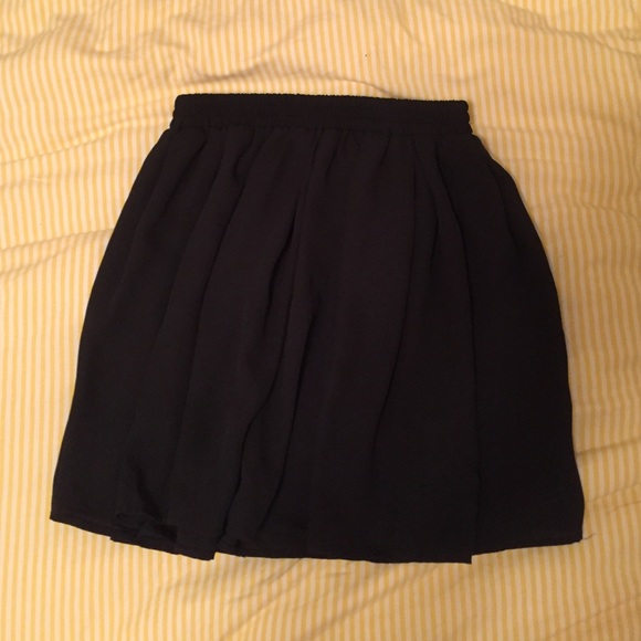 Black chiffon skirt