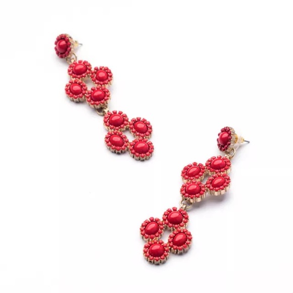 Red chandelier earrings ❤️