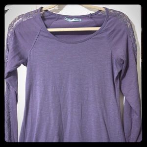 Maurice's purple long sleeve lace shirt