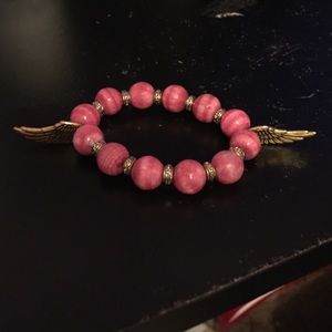 Pink beaded bracelet