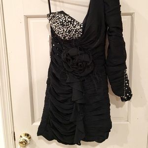 One shoulder cocktail dress