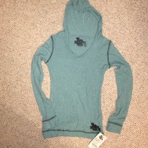 LA boxing yoga thermal shirt with hood
