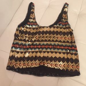 Bebe sparkling multicolor top
