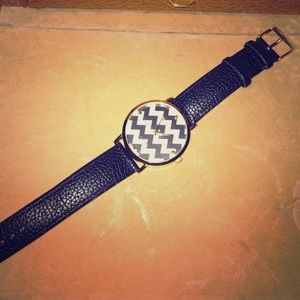 Geneva Platinum Chevron Watch