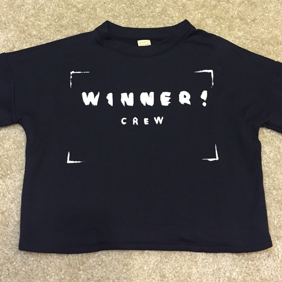 Zara crop top sweatshirt