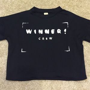 Zara crop top sweatshirt
