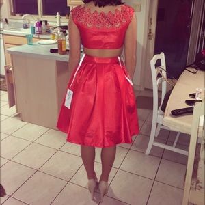 Red cocktail dress