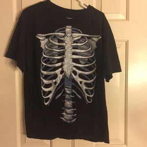 Glow in the dark skeleton t shirt