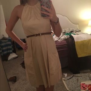 Beige halter dress