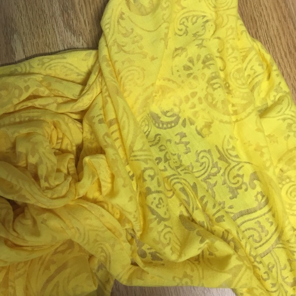 Yellow Abstract Infinity Scarf - Picture 2 of 2