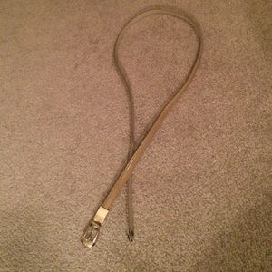 Nude Patent thin belt