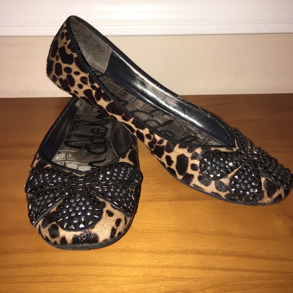 Sam Edelman studded leopard print ballet flats!