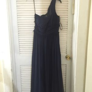 Blue floor length gown