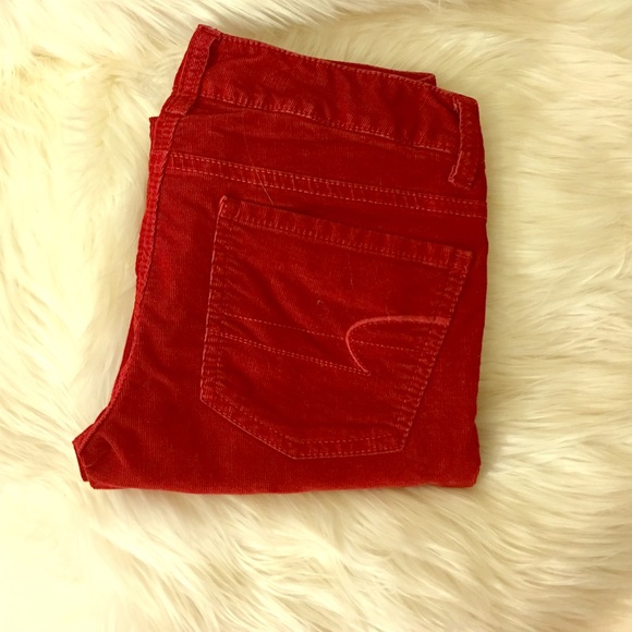 American Eagle Red Skinnies