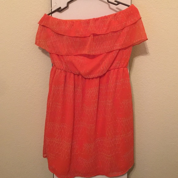 Miami Strapless Orange Dress (cutout in back)