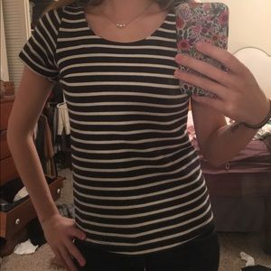 Navy striped top