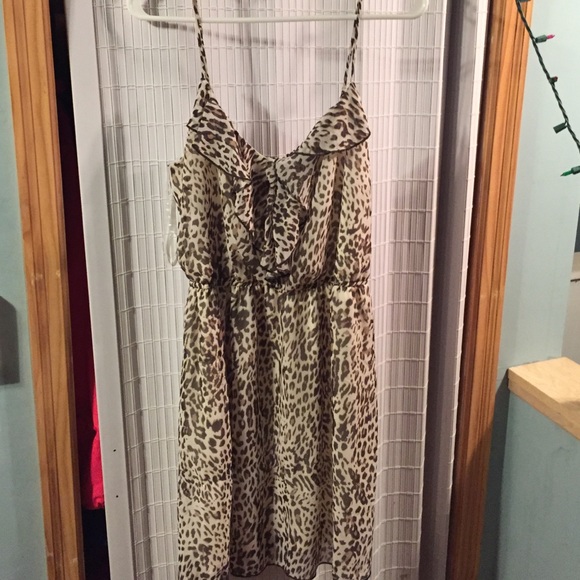 Cheetah print short dress.