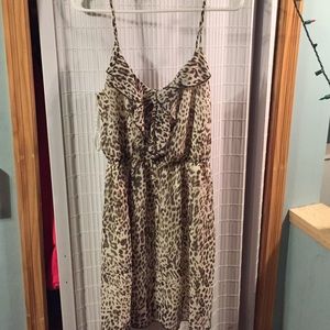 Cheetah print short dress.