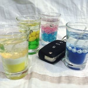 Premium glass wax candles