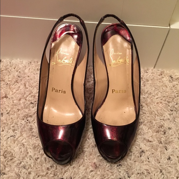 Christian Loubutin peep toes heels