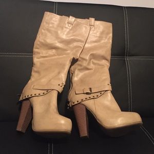 Tan Knee High Boots