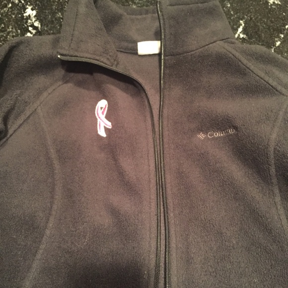 Columbia Fleece jacket w/ breast cancer ribbon