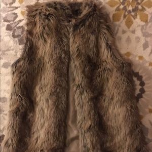 Tan Faux Fur Vest NWT