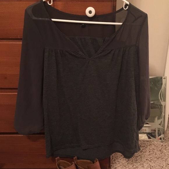 Grey peasant top - Picture 1 of 3