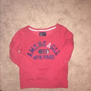 Red crew neck
