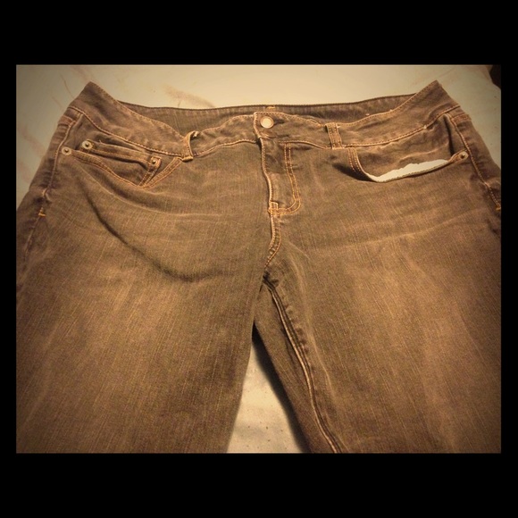 Grey AE Artist flare jeans size 18 short