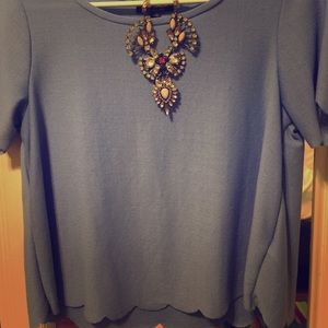 TopShop Scallop Frill Tee