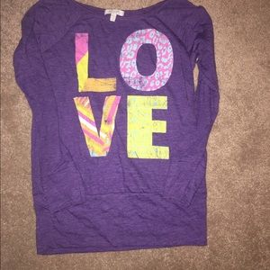 purple fashion long sleeve