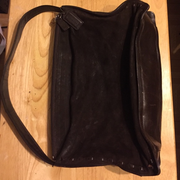 Authentic Vintage Brown Suede Coach Bag - Picture 2 of 4