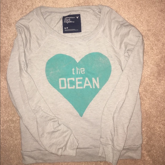 Gray crew neck