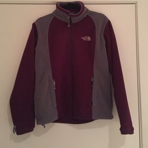 Woman's Plum purple/Grey Fleece Zip Up