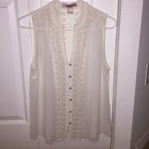 White beautiful top with lace design