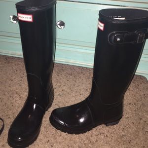 Black tall Hunter Boots