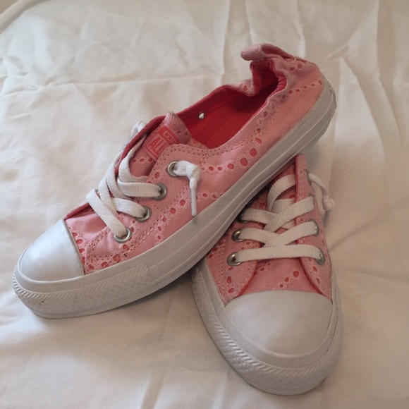 NEW Converse pink eyelet Chuck Taylor's