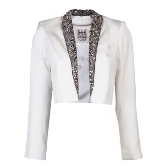 ✨FLASH SALE✨HH Embellished Cropped Silk Jacket - Picture 3 of 3