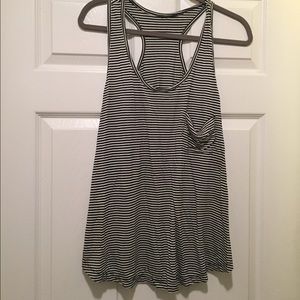 Cute strip racer back tank top