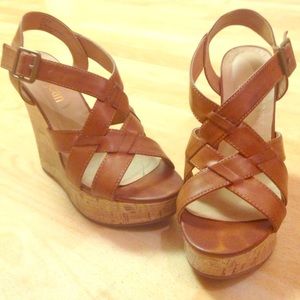 Brown wedges - size 6.5